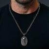 image:imageHero Company Stainless Steel Necklace for Men  Memento Mori Vita Et Mors Necklace Pendant  Helps Pair Veterans With A Service Dog Or Shelter Dog