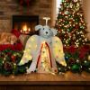 image:imageiHeartDogs Christmas Tree Topper Decoration  The Original Dog Christmas Miracle Angel Dog Tree Topper LED Lighted Halo Snowflake Garland amp Wings Decor Ornament Holiday DecorationWhite Glowing Halo Dog