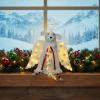image:imageiHeartDogs Christmas Tree Topper Decoration  The Original Dog Christmas Miracle Angel Dog Tree Topper LED Lighted Halo Snowflake Garland amp Wings Decor Ornament Holiday DecorationWhite Glowing Halo Dog