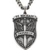 image:imageHero Company St Michael Pendant Necklace  St Michaels Shield Defend Us Mens Necklace  Helps Pair Veterans With A Service Dog Or Shelter Dog