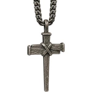 image:imageHero Company Cross Necklace for Men  Nailed to the Cross Galatians 220 Stainless Steel Christian Necklace  Helps Pair Veterans with a Service Dog or Shelter Dog