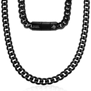 image:imageHero Company Never Retreat Alpha Wolf Black Chain Necklace for Men  Helps Pair Veterans With A Service Dog Or Shelter Dog