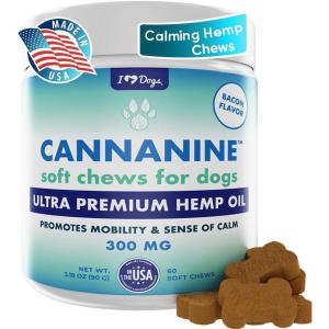 image:imageiHeartDogs Hemp Calming amp Mobility Chews for Dogs  Dog Anxiety Relief Bites with Hemp  Bacon Flavored Dog Calming Treats for Anxiety Stress amp Joint Movement