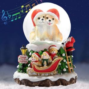 image:imageiHeartDogs Home for The Holidays Christmas Musical Water Glittering Dog Snow Globe  Plays 7 Traditional Holiday Songs Including Jingle Bells amp Color Changing Lights