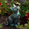 image:imageiHeartCats Cat Memorial Figurine with Butterfly  Cat Statue Pet Memorial Gifts
