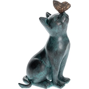 image:imageiHeartCats Cat Memorial Figurine with Butterfly  Cat Statue Pet Memorial Gifts