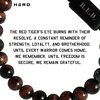 image:imageHero Company RED Tigers Eye and Titanium Magnetic Bead Bracelet for Men  Helps Pair Veterans With A Service Dog
