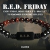 image:imageHero Company RED Tigers Eye and Titanium Magnetic Bead Bracelet for Men  Helps Pair Veterans With A Service Dog