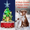image:imageiHeartDogs CeramicStyle Nostalgic Mini Dog Christmas Tree Figurine  My Christmas Wish
